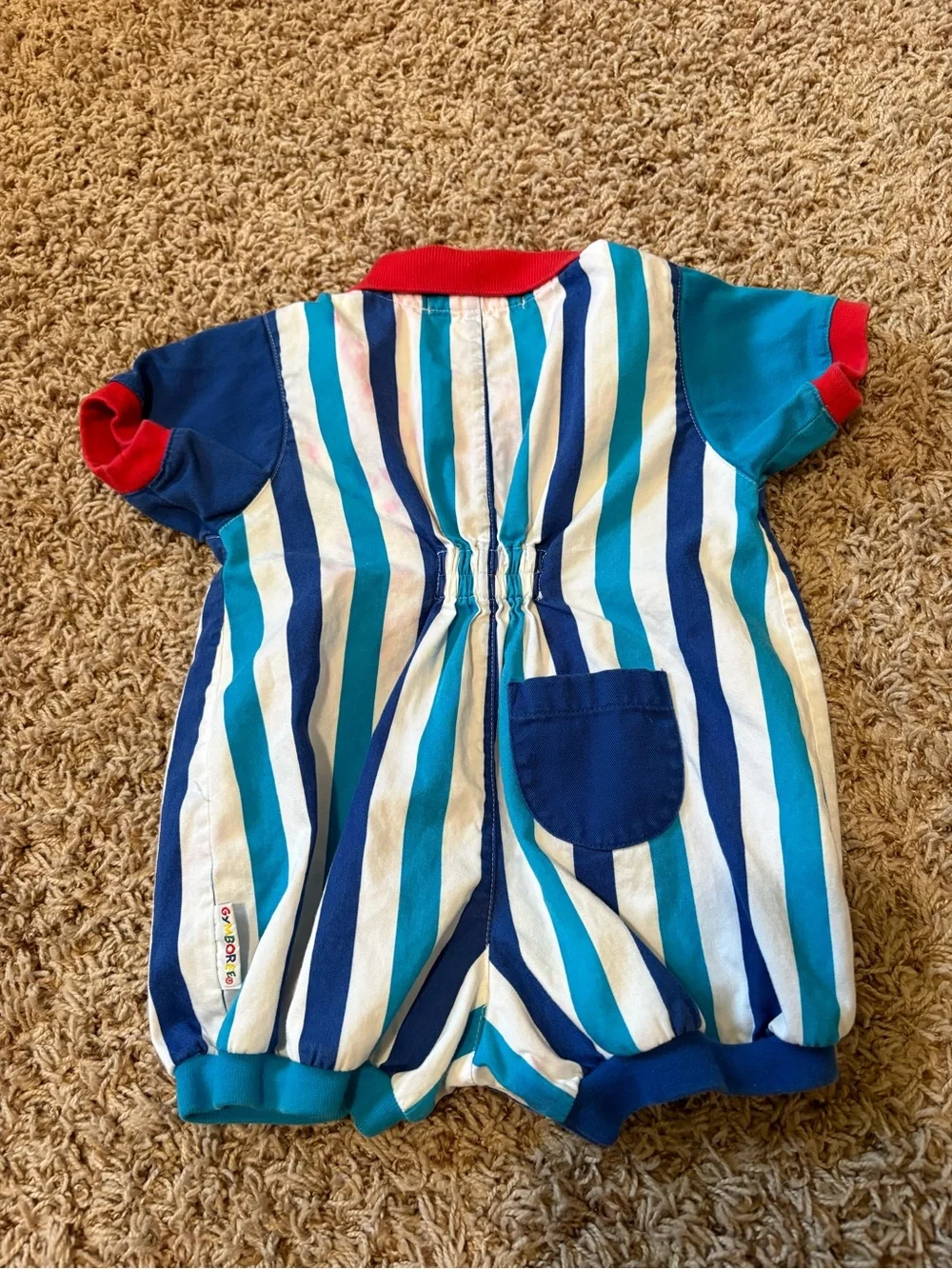 Vintage 90s Gymboree Bubble Striped Infant Romper size 6-12 months
